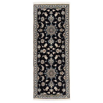 Nain Persian Rug Night Blue 196 x 77 cm