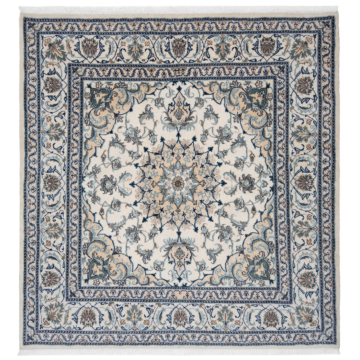 Nain Persian Rug White 205 x 198 cm