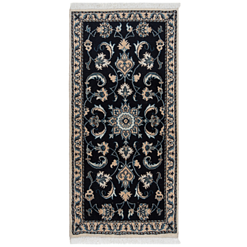 Nain Persian Rug Night Blue 144 x 68 cm