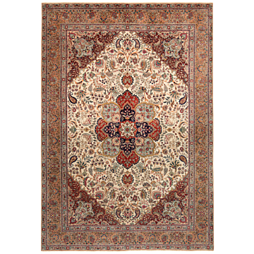 Tabriz Persian Rug Beige-Cream 364 x 241 cm