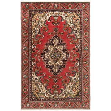 Tabriz Persian Rug Red 312 x 201 cm