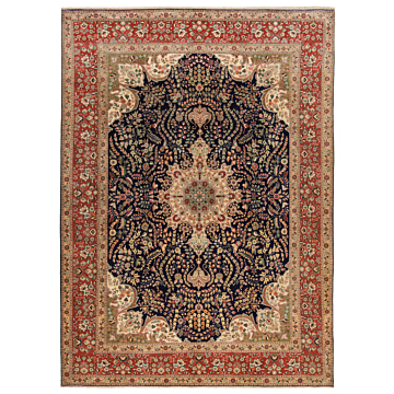 Tabriz Persian Rug Night Blue 343 x 249 cm