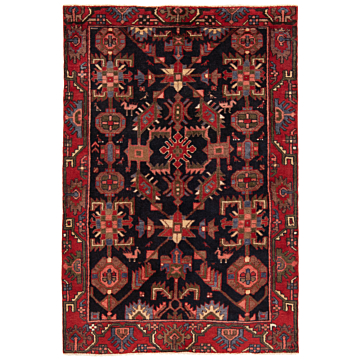 Hamedan Persian Rug Black 158 x 108 cm