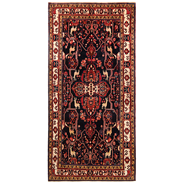 Hamedan Persian Rug Black 320 x 160 cm