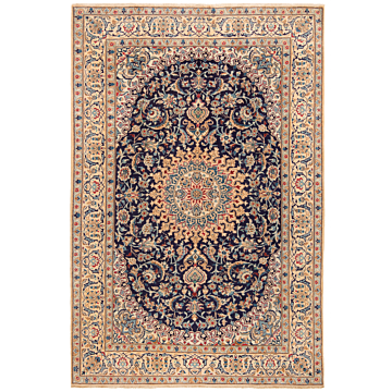 Nain Persian Rug Night Blue 294 x 198 cm