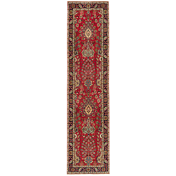 Tabriz Persian Rug Red 331 x 80 cm