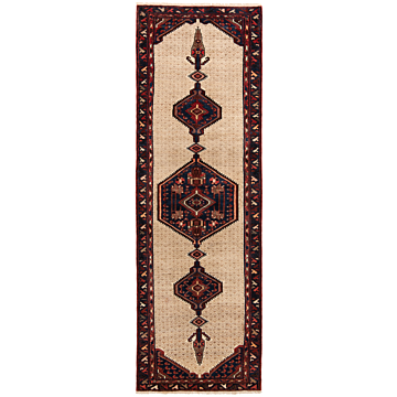 Koliai Persian Rug Beige-Cream 276 x 90 cm