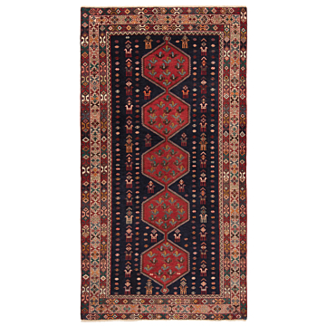 Hamedan Persian Rug Night Blue 288 x 155 cm