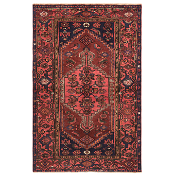 Hamedan Persian Rug Red 201 x 129 cm