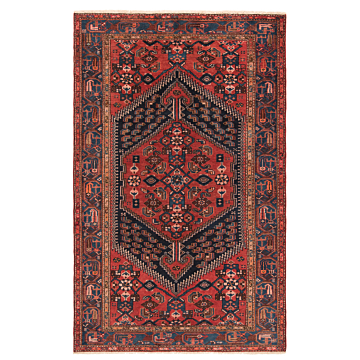 Hamedan Persian Rug Red 206 x 128 cm
