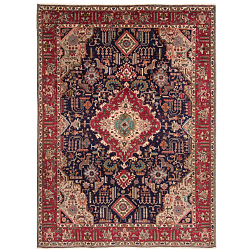 Tabriz Persian Rug Night Blue 334 x 248 cm