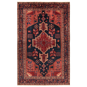 Hamedan Persian Rug Night Blue 224 x 142 cm