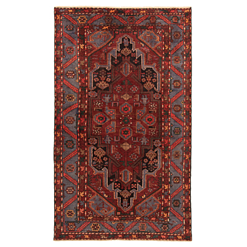 Hamedan Persian Rug Red 229 x 134 cm