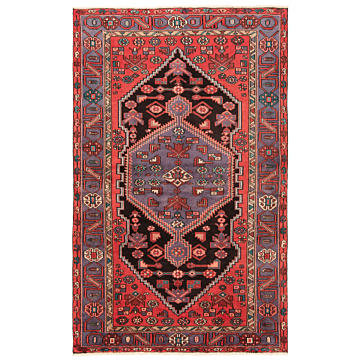 Hamedan Persian Rug Black 222 x 137 cm