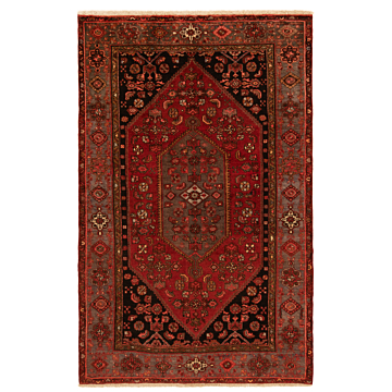Hamedan Persian Rug Red 215 x 137 cm