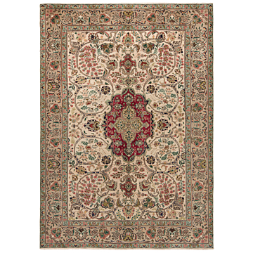 Tabriz Persian Rug Beige-Cream 283 x 199 cm