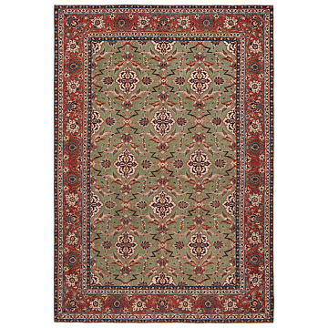 Najafabad Patina Persian Rug Green 302 x 206 cm