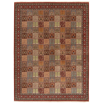 Qom Indain Rug Multicolor 386 x 297 cm