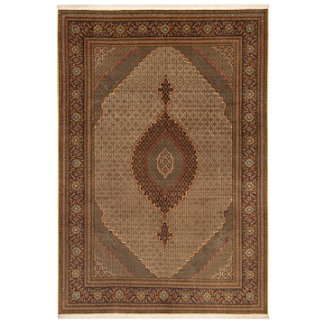Tabriz 50raj Persian Rug Beige-Cream 360 x 248 cm