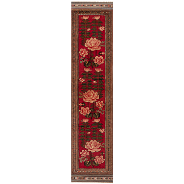 Balouch Persian Rug Red 348 x 82 cm