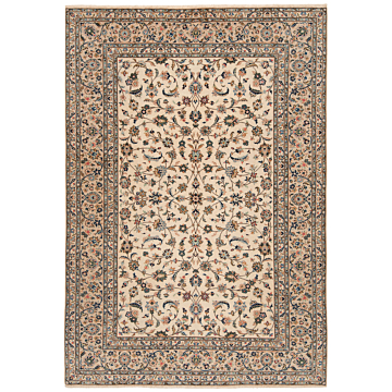 Kashan Persian Rug White 350 x 242 cm