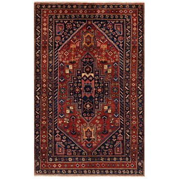 Hamedan Persian Rug Red 221 x 145 cm