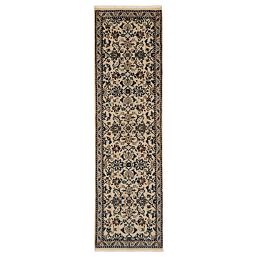 Nain 9la Persian Rug Beige-Cream 206 x 58 cm