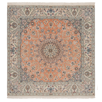 Nain 9la Persian Rug Orange 203 x 195 cm