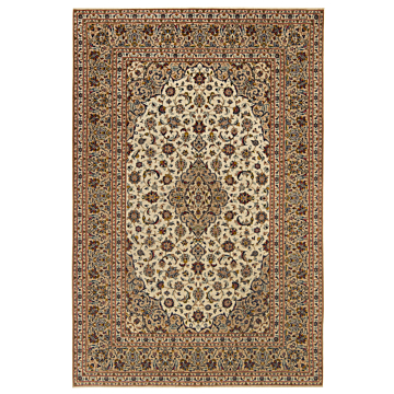 Kashan Persian Rug White 297 x 197 cm