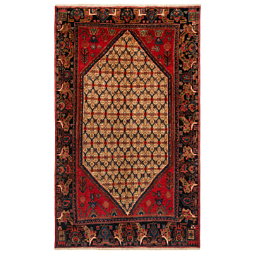 Koliai Persian Rug Beige-Cream 197 x 118 cm