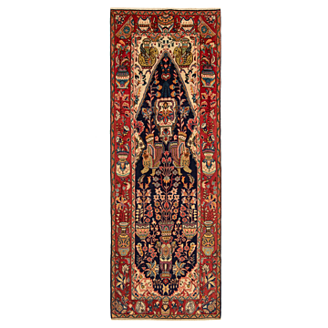 Sarough Persian Rug Night Blue 306 x 111 cm