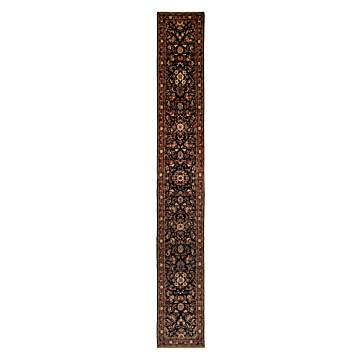Hamedan Mehraban Persian Rug Night Blue 593 x 84 cm