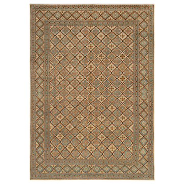 Kashan Persian Rug Beige-Cream 360 x 257 cm