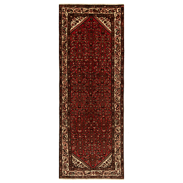 Hamedan Persian Rug Red 318 x 116 cm