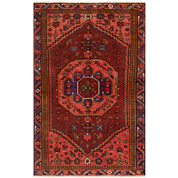 Hamedan Persian Rug Pink 196 x 128 cm