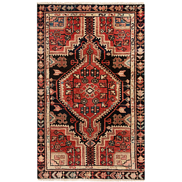 Hamedan Persian Rug Black 117 x 73 cm