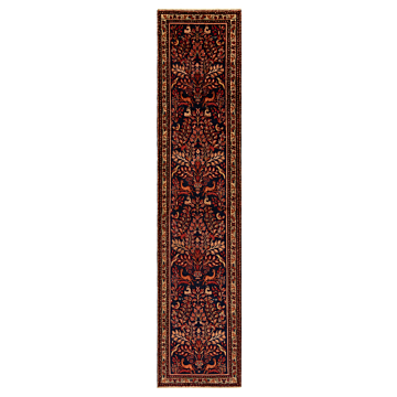 Hamedan Persian Rug Night Blue 444 x 104 cm