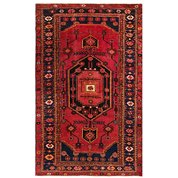 Hamedan Persian Rug Red 207 x 131 cm