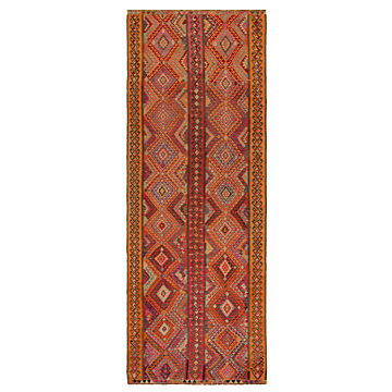 Persian kilim Orange 437 x 168 cm