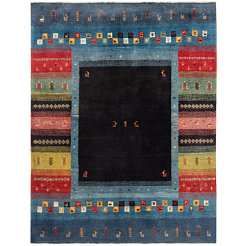 Gabbeh persian Rug Blue 199 x 157 cm