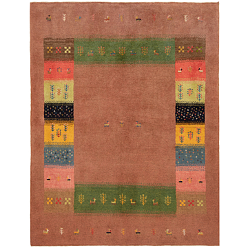Gabbeh persian Rug Pink 198 x 156 cm