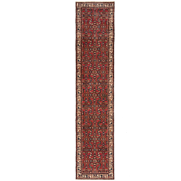 Hamedan Persian Rug Red 352 x 75 cm
