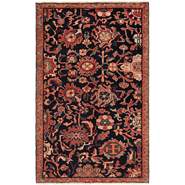 Hamedan Nanaj Persian Rug Night Blue 126 x 79 cm