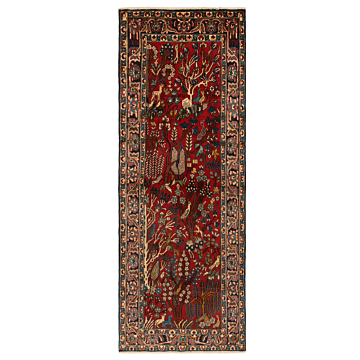 Bakhtiar Persian Rug Red 289 x 110 cm