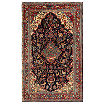 Mashhad Persian Rug Night Blue 301 x 186 cm