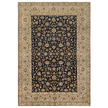 Kashan Persian Rug Night Blue 350 x 245 cm