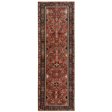 Hamedan Persian Rug Red 291 x 68 cm