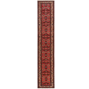 Hamedan Persian Rug Red 526 x 103 cm