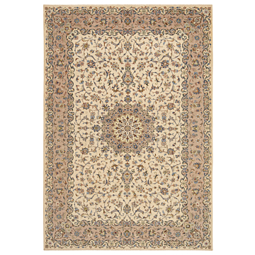 Kashan Persian Rug Beige-Cream 350 x 242 cm