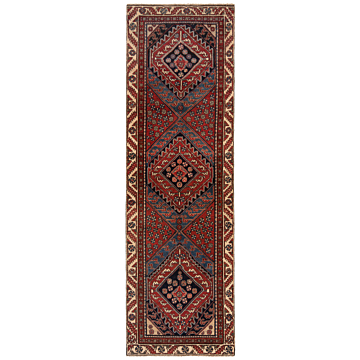 Hamedan Persian Rug Red 301 x 95 cm